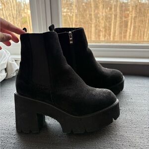 Black Platform Ankle Boots